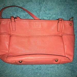 Pink/coral Coach Diaper bag